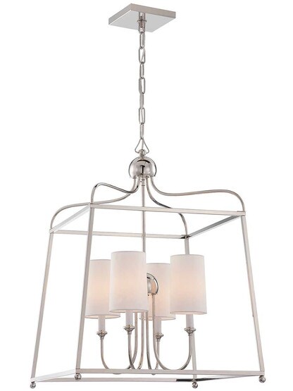 Sylvan Large 4-Light Pendant in Polished Nickel.